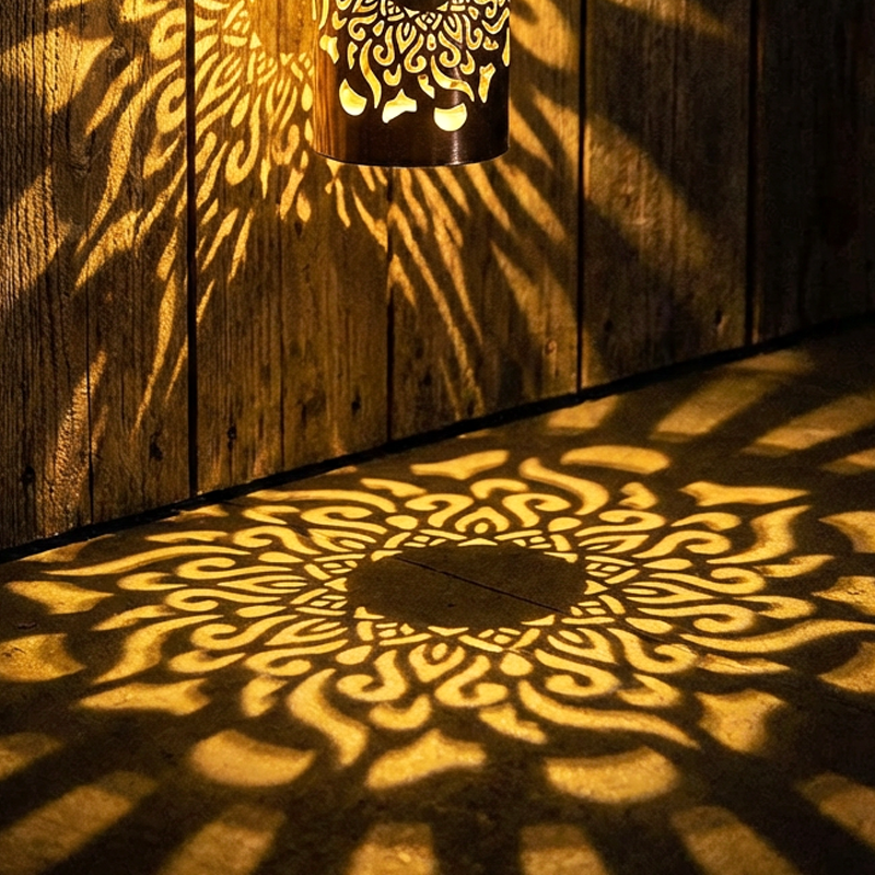 ☀️ Solárna mandala lampa na záhradu a terasu - 2v1: stojaca lampa a nástenná lampa✨🏡