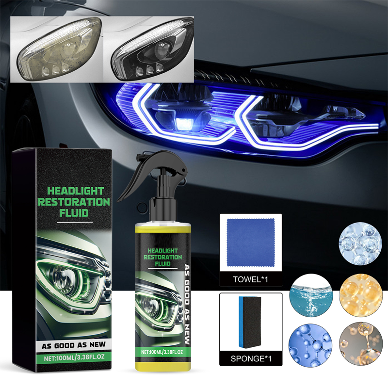 🚗【Renovácia svetlometov】— Okamžite sa utiera, staré svetlomety privádza do nového stavu ✨🔦