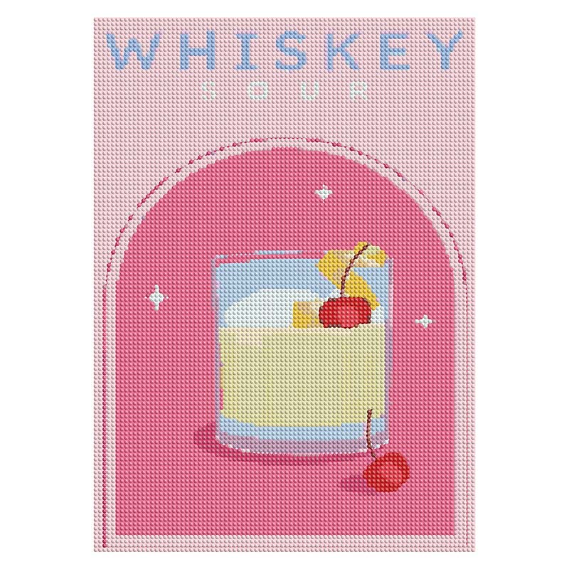 🎨 DIY 5D diamantová maliarska sada – Koktail tému, iskriace diamanty, ľahké lepenie | Dekorácia do obývačky, darček s osobnou tvorbou 🥂✨🎁
