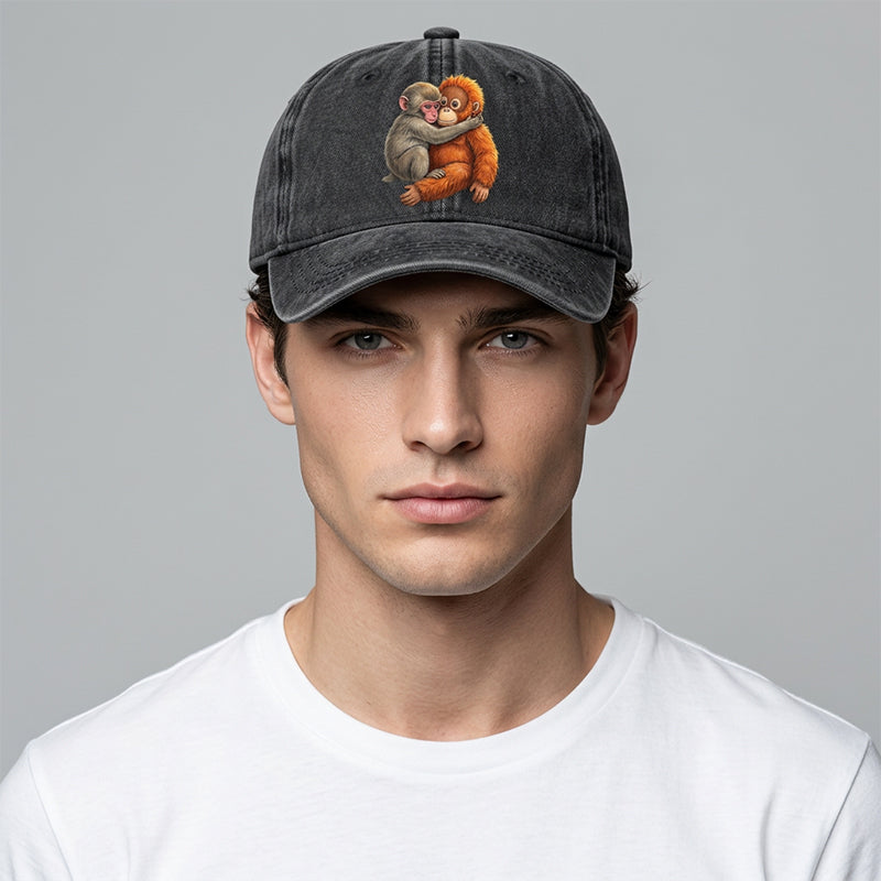 🐵Vintage baseballová čiapka s roztomilou zvieracou potlačou🧢