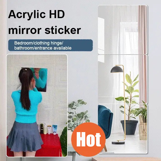 💎 50% ZĽAVA NA FLEXIBILNÚ AKRYLOVÚ ZRKADLOVÚ SAMOLEPKU! 💎 Dekoratívne 3D povrch, ľahká aplikácia ✨