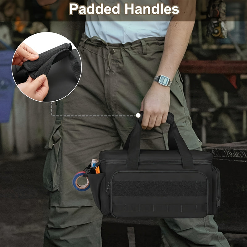 🧰 14" plátěná brašna na nářadí – odolná, s mnoha kapsami | Pro elektrikáře a kutily 🧵🔧📏