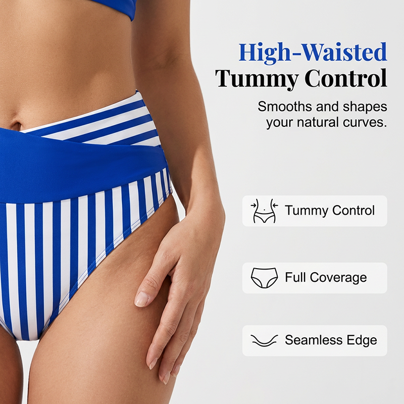 👙 Farebne blokované bikiny S-3XL: Štýlové a tvarujúce dvojdielne plavky 🌊