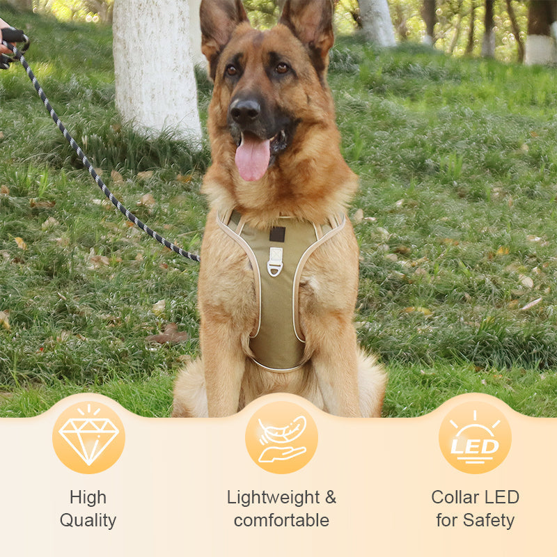 📢📢 ZĽAVA 50% !! ⏰Vodítko a obojok LED pre psov, postroj bez ťahania