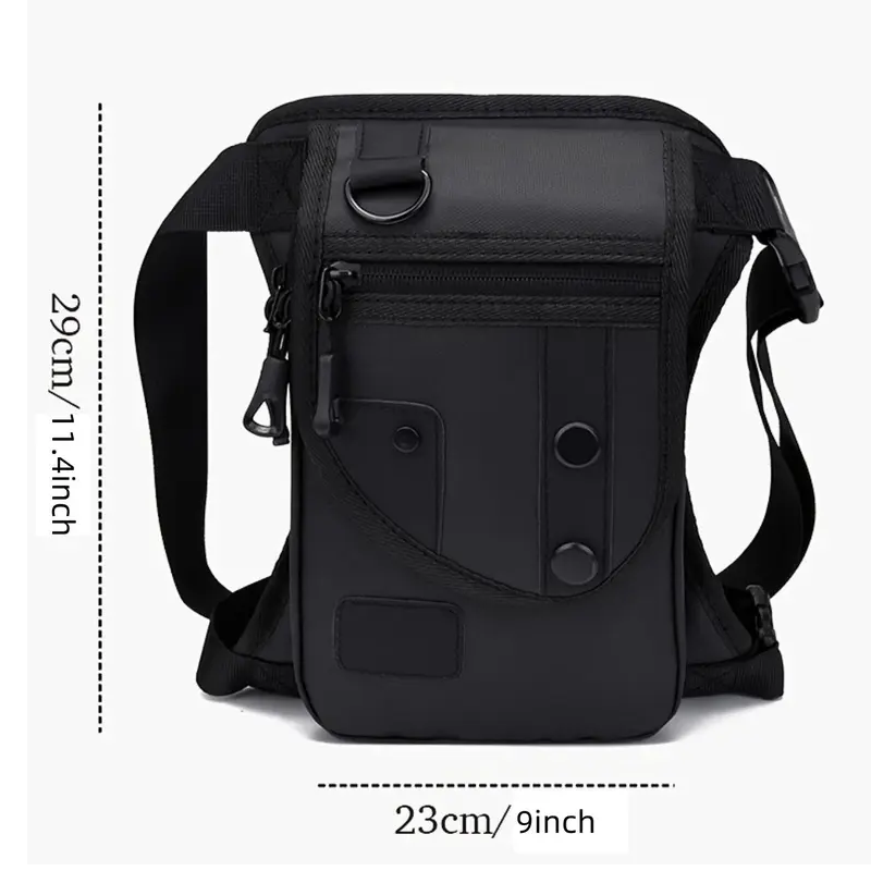 Oxford Fabric Utility Bag – 3-v-1, vodeodolná as viacerými vreckami – odolná taška na nohu a crossbody