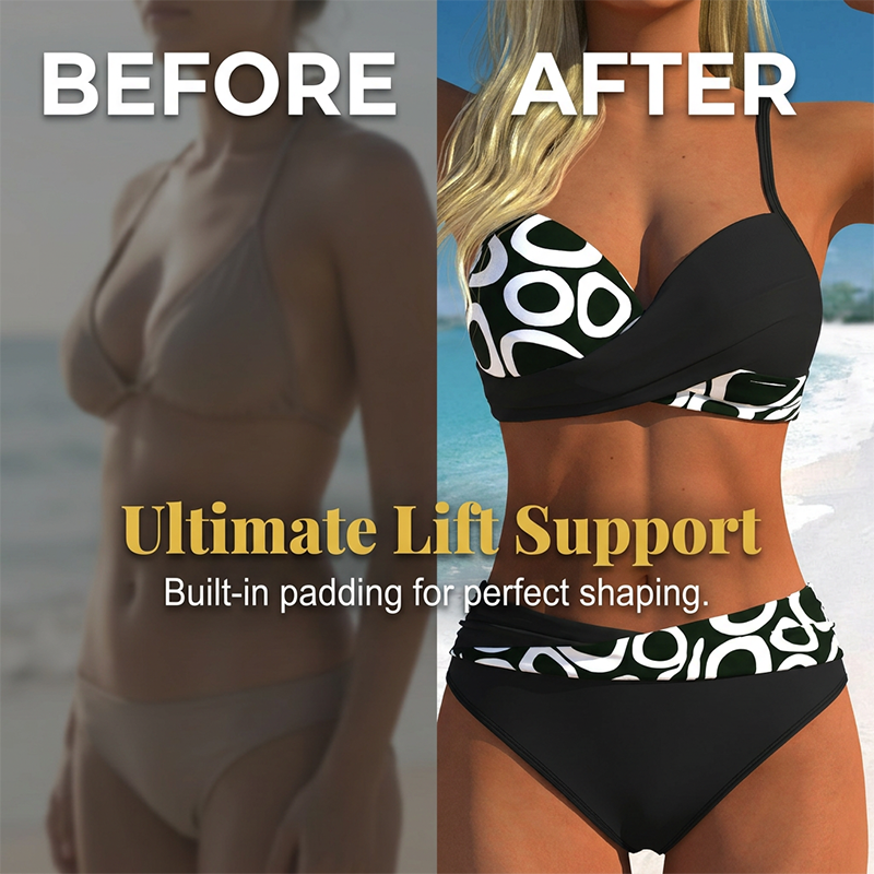 🌺👙 Dvojdielne bikiny s potlačou a spevňujúcim efektom