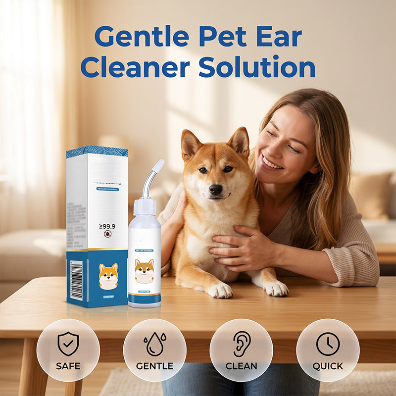🐶 🧴 Jemný čistič uší pre domácich miláčikov – Upokojuje svrbenie, odstraňuje ušný maz a nepríjemné pachy – Ideálne pre psov a mačky 🐱