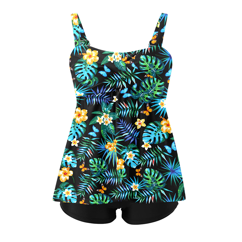 🌊👙 Ženski tankini top s širokimi naramnicami – elegantne kopalke za ženske z oblinami | Skrije trebušček, poudari lepoto 🌺