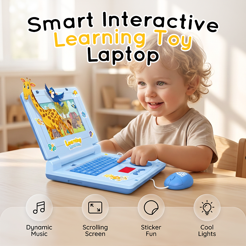 💻 Zľava 50 %! 🧸 Interaktívna hračka v podobe notebooku – so svetlami, zvukmi a vzdelávacími hrami – podporuje kreativitu a motorické zručnosti prostredníctvom hry 🎵