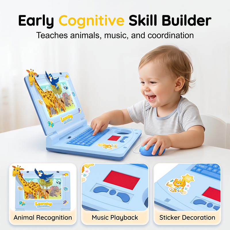 💻 Zľava 50 %! 🧸 Interaktívna hračka v podobe notebooku – so svetlami, zvukmi a vzdelávacími hrami – podporuje kreativitu a motorické zručnosti prostredníctvom hry 🎵