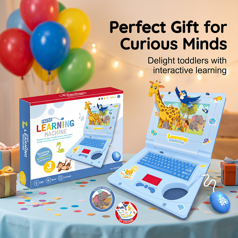 💻 Zľava 50 %! 🧸 Interaktívna hračka v podobe notebooku – so svetlami, zvukmi a vzdelávacími hrami – podporuje kreativitu a motorické zručnosti prostredníctvom hry 🎵