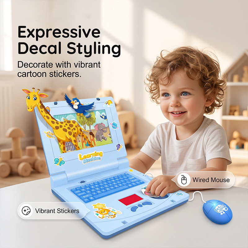 💻 Zľava 50 %! 🧸 Interaktívna hračka v podobe notebooku – so svetlami, zvukmi a vzdelávacími hrami – podporuje kreativitu a motorické zručnosti prostredníctvom hry 🎵