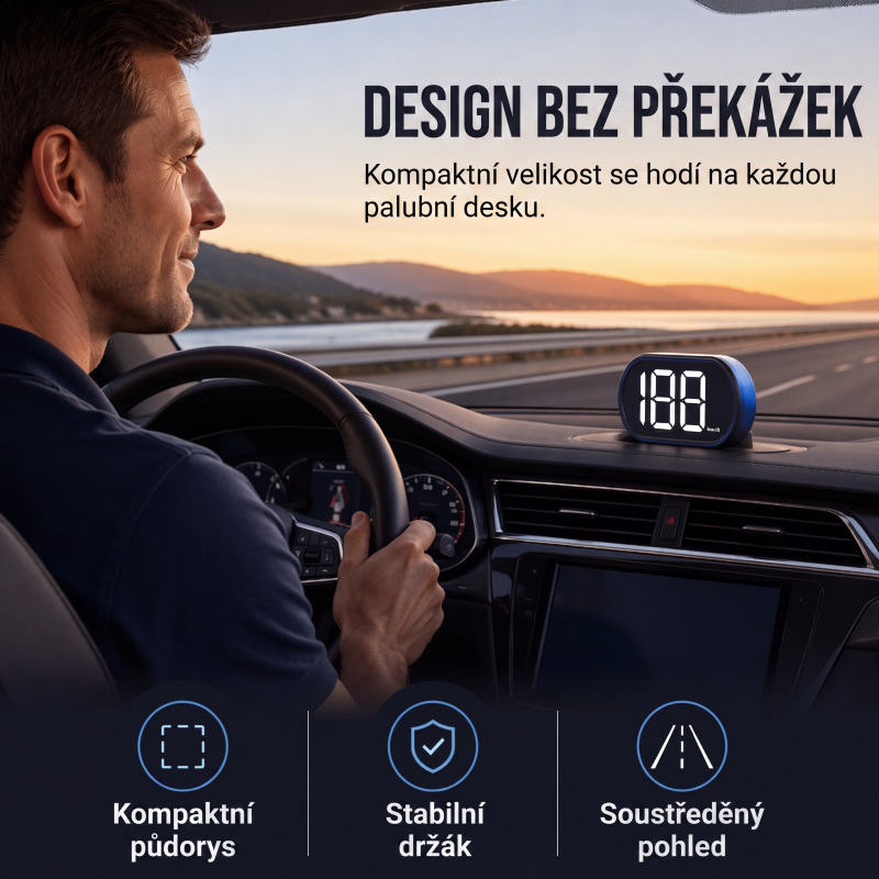 🎯 HUD displej Presné GPS meranie rýchlosti Zobrazenie v reálnom čase – Rozlúčte sa s pokutami za rýchlosť