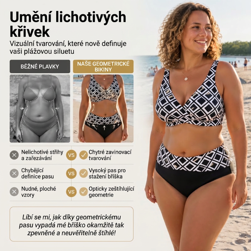 👙🌊Dámsky dvojdielny bikini set s vysokým pásom